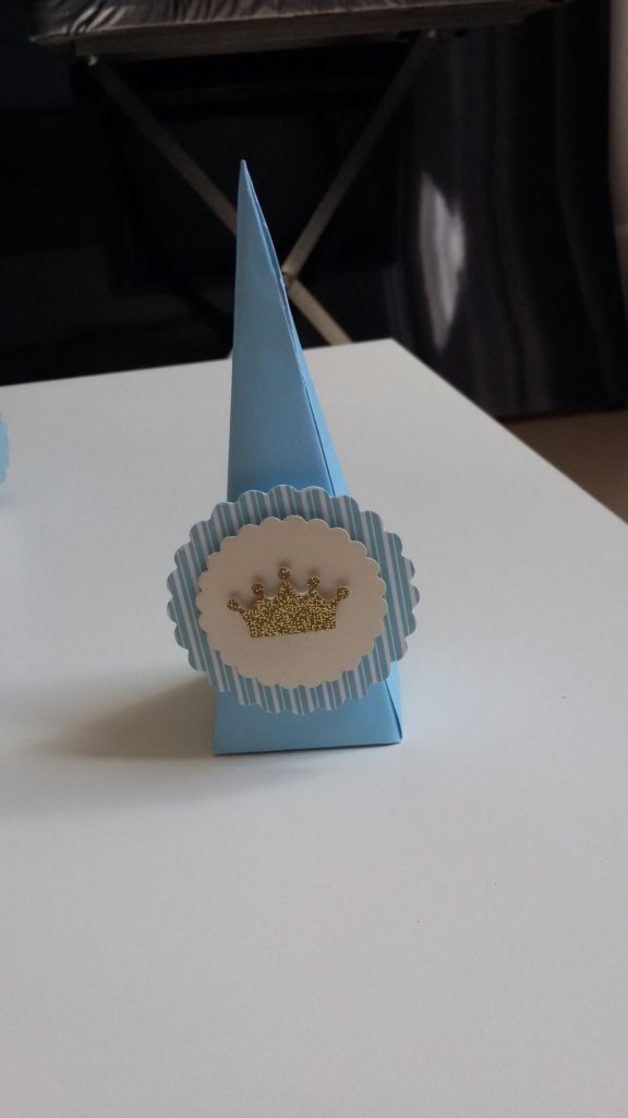 Festa de Príncipe: caixa cone personalizada
