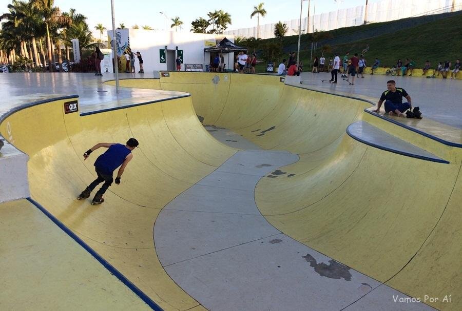 Pista-Skate-Parque-Marcos-Veiga-como aproveitar os parques de Goiânia com as crianças