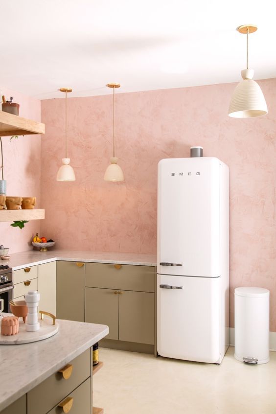 cozinha cor de rosa e outras cores