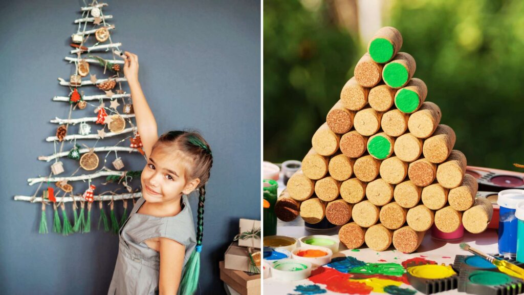 +30 Ideias de Árvore de Natal DIY para Fazer com as Crianças que você ...
